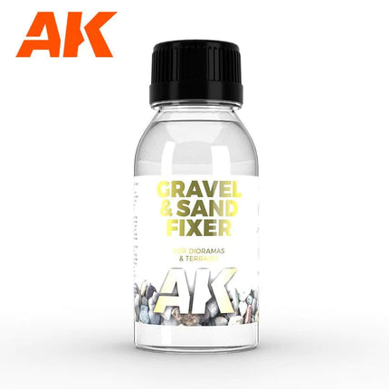 AK Interactive Gravel & Sand Fixer Enamel 100ml Bottle