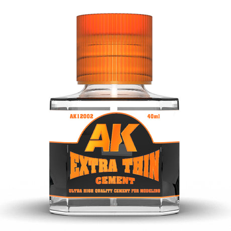 AK Interactive Extra Thin Cement 40ml Jar with Brush Applicator