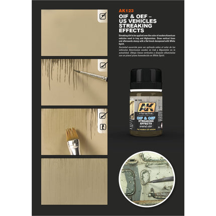 AK Interactive OIF & OEF US Modern Vehicles Streaking Effects Enamel Paint 35ml Bottle