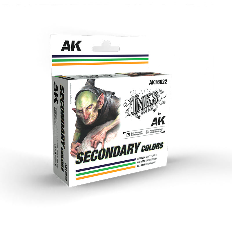AK Interactive The INKS SECONDARY COLORS Set