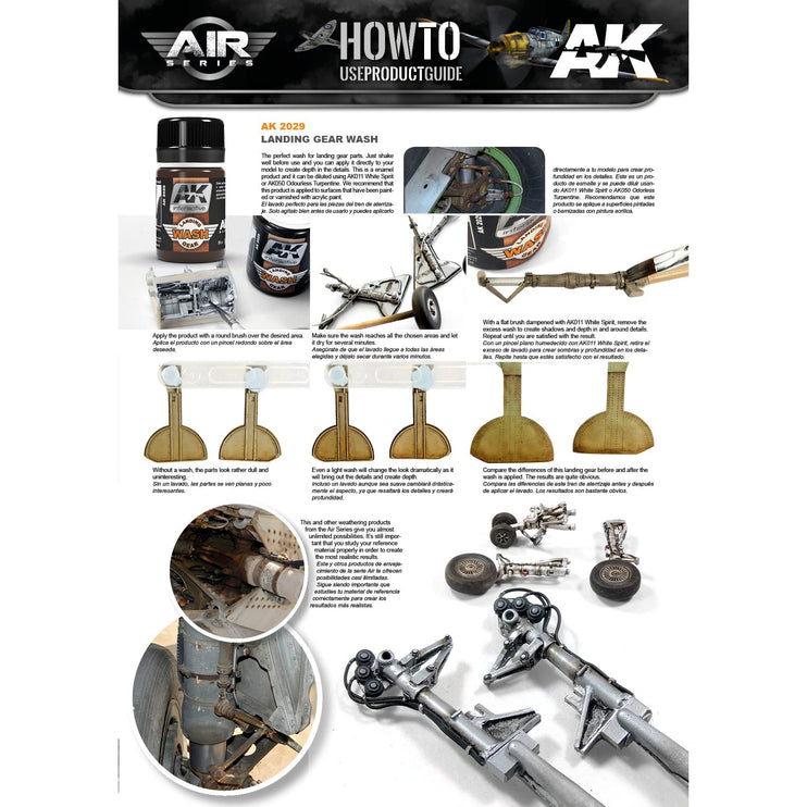 AK Interactive Air Series Landing Gear Enamel Wash 35ml Bottle