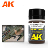 AK Interactive Air Series Panel Liner Brown & Green Camouflage Enamel Paint 35ml Bottle