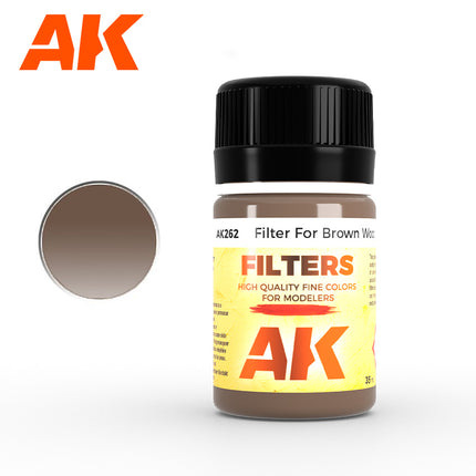 AK Interactive Filter for Brown Wood Enamel Paint 35ml Bottle