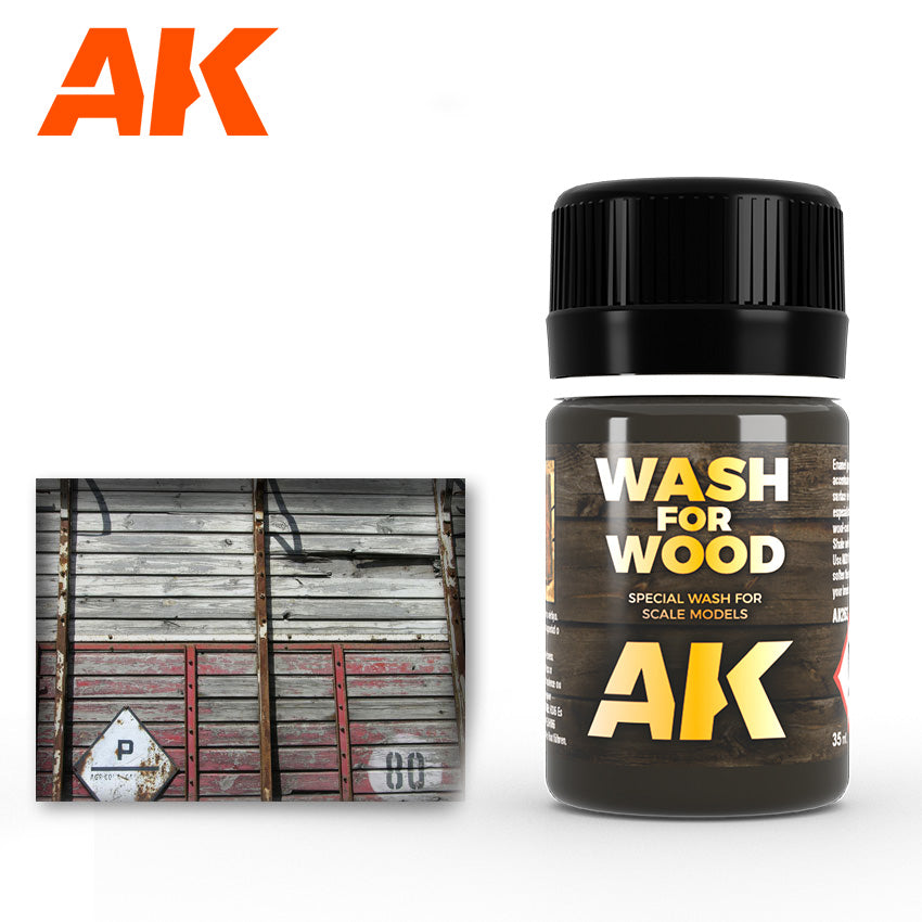 AK Interactive Wash for Wood Enamel Paint 35ml Bottle