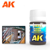 AK Interactive Wood Deck Dark Wash Enamel Paint 35ml Bottle