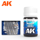 AK Interactive Grey Deck Wash Enamel Paint 35ml Bottle