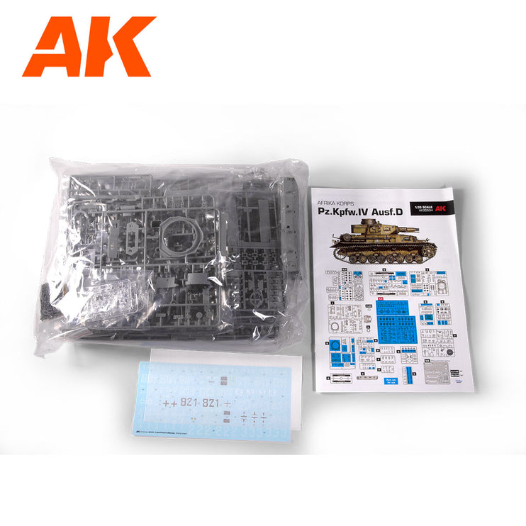 AK Interactive 1/35 PZ.KPFW.IV Ausf.D Deutsche Afrika Korps Plastic Model Kit