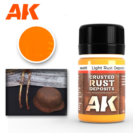 AK Interactive Light Rust Crusted Deposits Enamel Paint 35ml Bottle