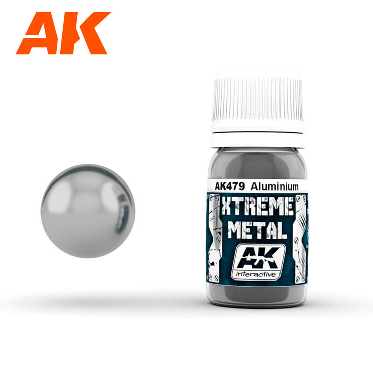 AK Interactive Xtreme Metal Aluminum Metallic Paint 30ml Bottle