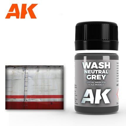 AK Interactive Neutral Grey Wash Enamel Paint 35ml Bottle