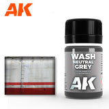 AK Interactive Neutral Grey Wash Enamel Paint 35ml Bottle