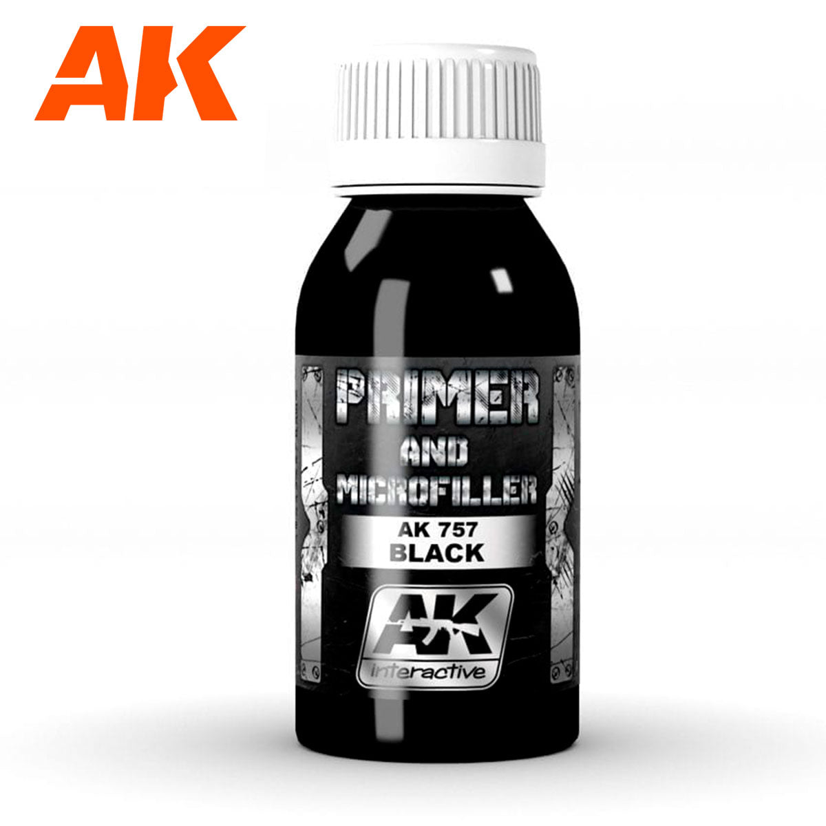 AK Interactive Black Primer & Microfiller 100ml Bottle