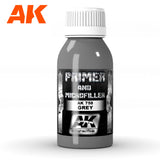AK Interactive Grey Primer & Microfiller 100ml Bottle