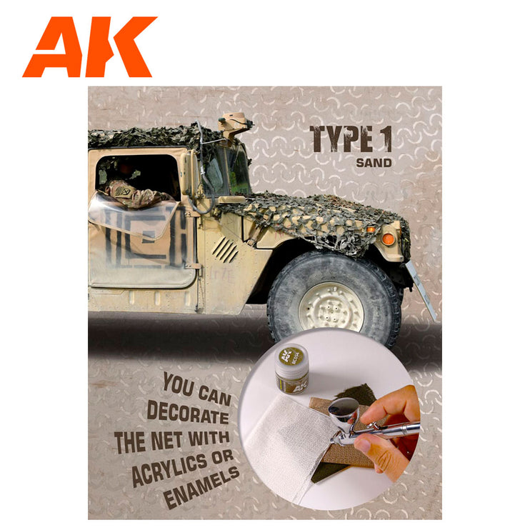 AK Interactive Regular Camouflage Net Type 1 Sand