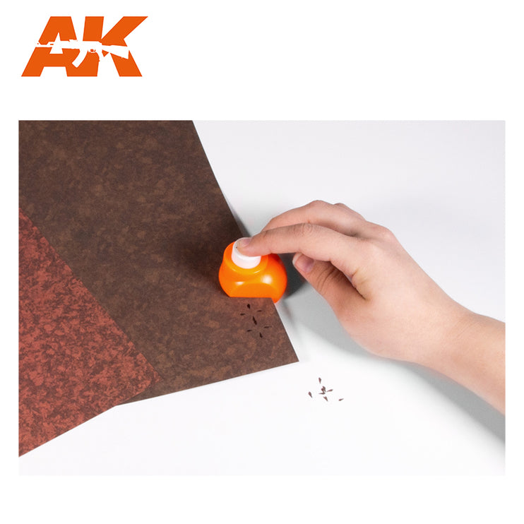 AK Interactive Leaves Punching Sheet Set (4 pcs, A4 size)