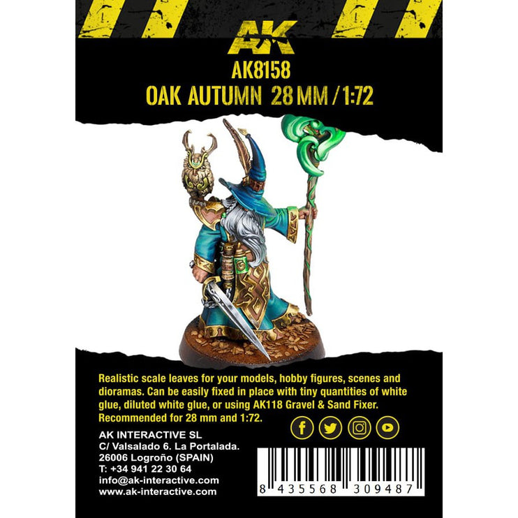 AK Interactive Oak Autumn Leaves - 28mm 1/72 (Bag 7 grams)