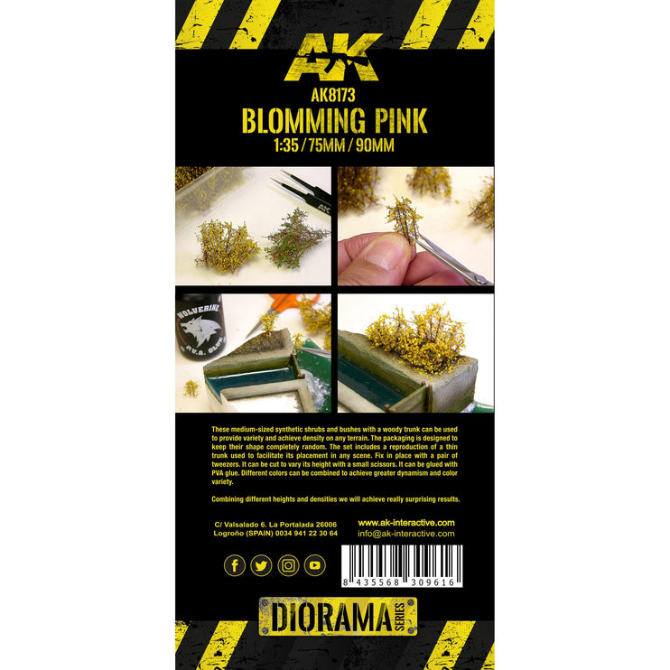 AK Interactive Blomming Pink Shrubberies 1/35 / 75mm / 90mm