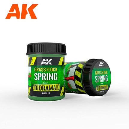 AK Interactive Grass Flock 2mm Spring 250ml Jar