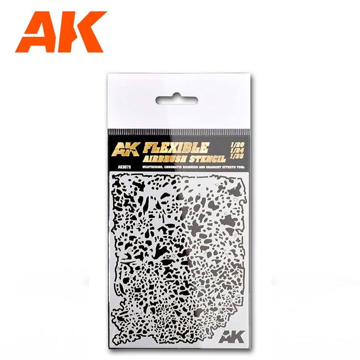 AK Interactive Flexible Airbrush Stencil 1/20, 1/24, 1/35