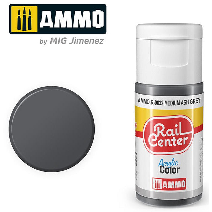 Ammo Mig Rail Center Medium Ash Gray (15ml)