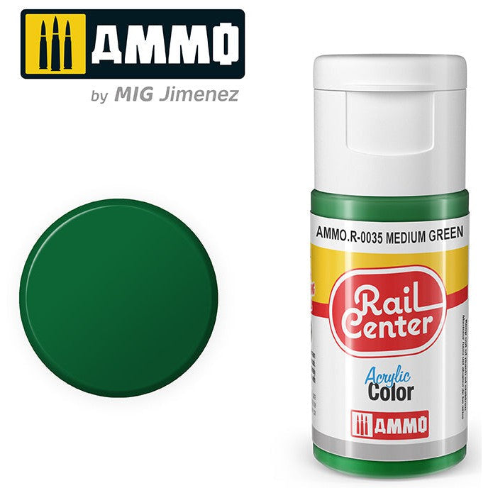 Ammo Mig Rail Center Medium Green (15ml)