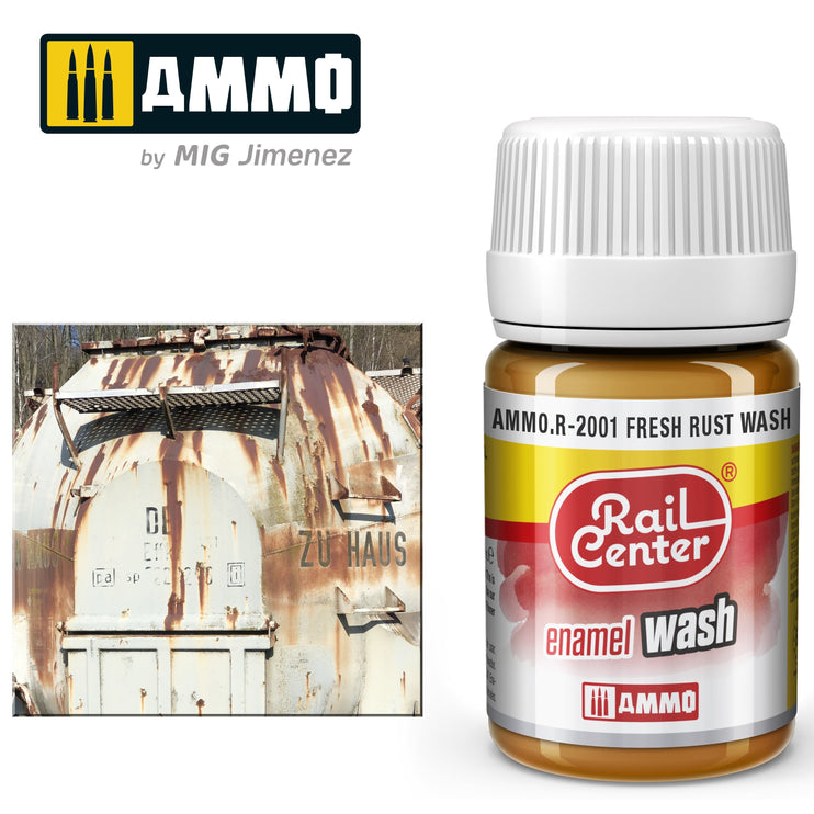 Ammo Mig Rail Center Fresh Rust Wash (35ml)