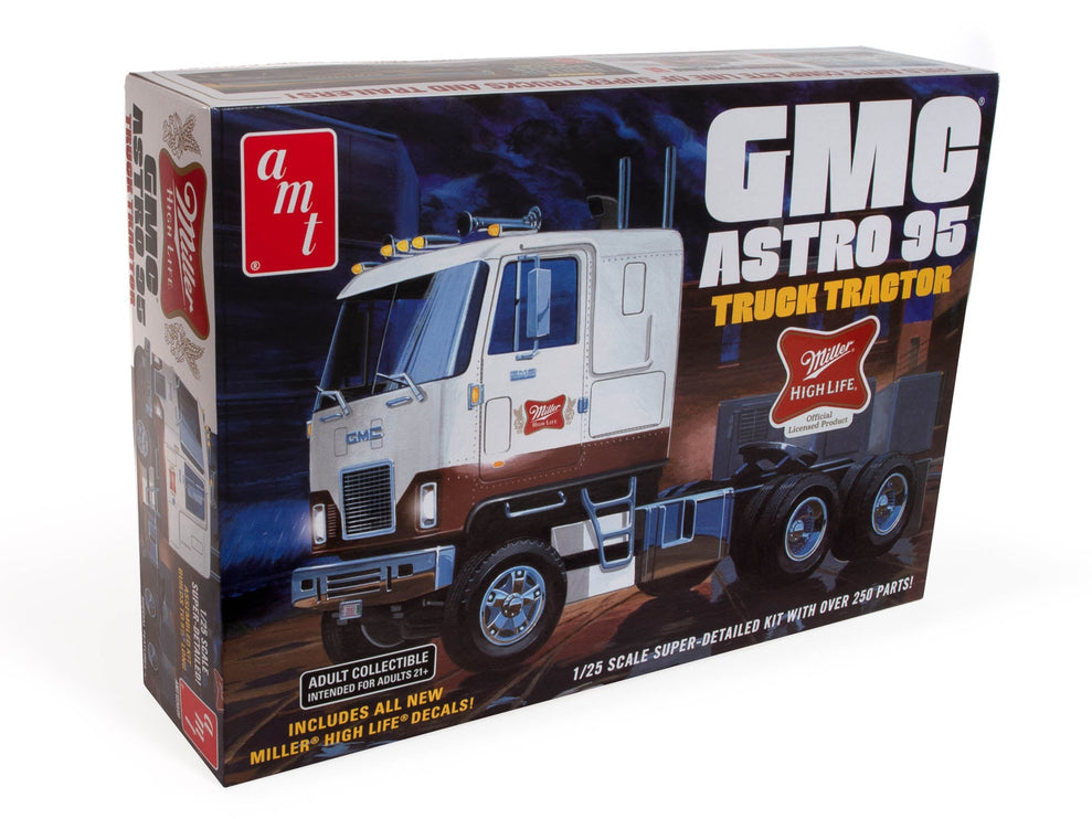 AMT Models 1/25 GMC Astro 95 Semi Tractor Miller Beer