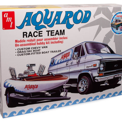 AMT Aqua Rod Race Team 1975 Chevy Van Race Boat & Trailer Skill