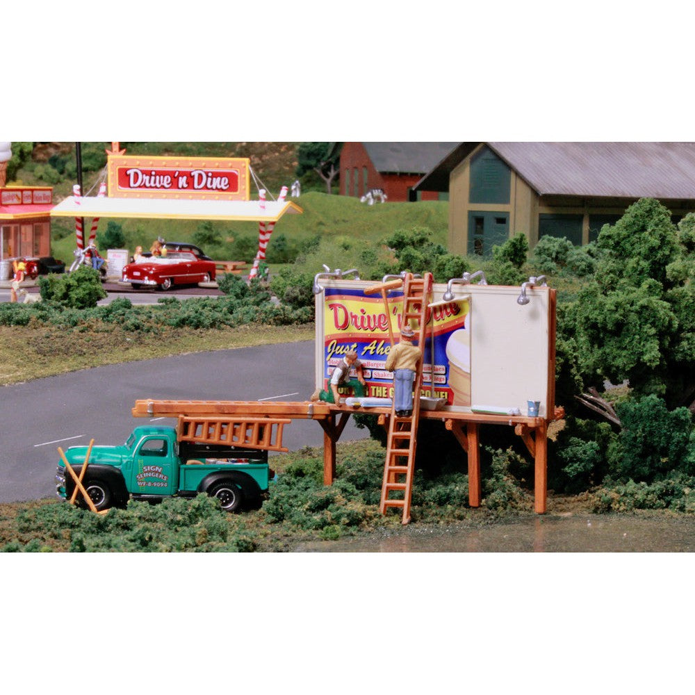 Woodland Scenics HO Scale Sign Slingers AutoScenes