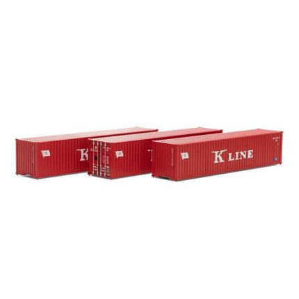 Athearn HO Scale 40' Corrugated Low-Cube Container,K Line # 2(3)