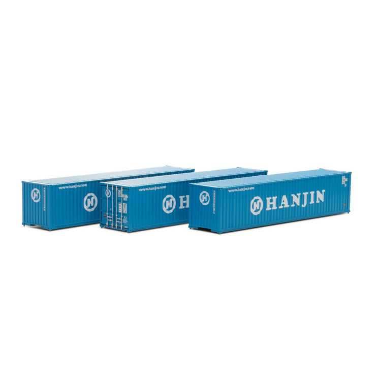 Athearn HO Scale 40' Corrugated Low-Cube Container, Hanjin #1 3)