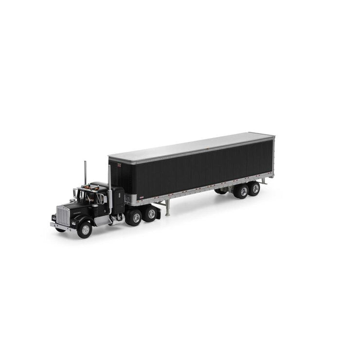 Athearn HO Scale Kenworth Tractor & Trailer, Black