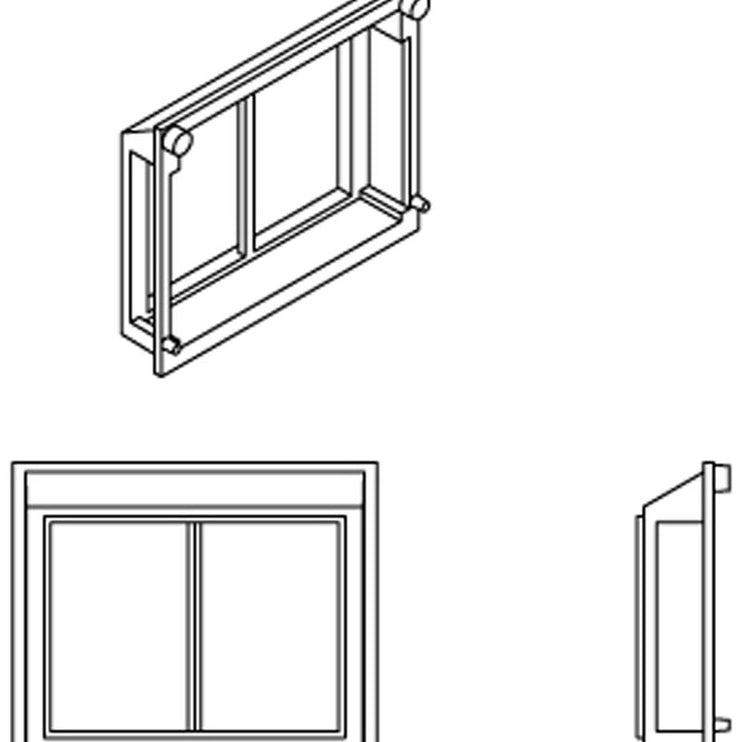 Athearn HO All-Weather Window Set 2 Pane/Steep/Angle (6)