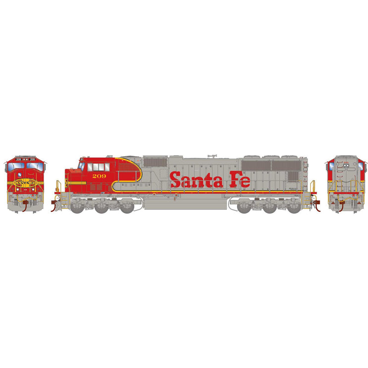 Athearn Genesis HO Santa Fe #209 SD75M w/DCC & Sound