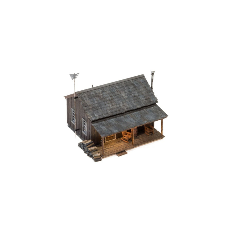 Woodland Scenics N Scale Rustic Cabin (Lit) Built and Ready