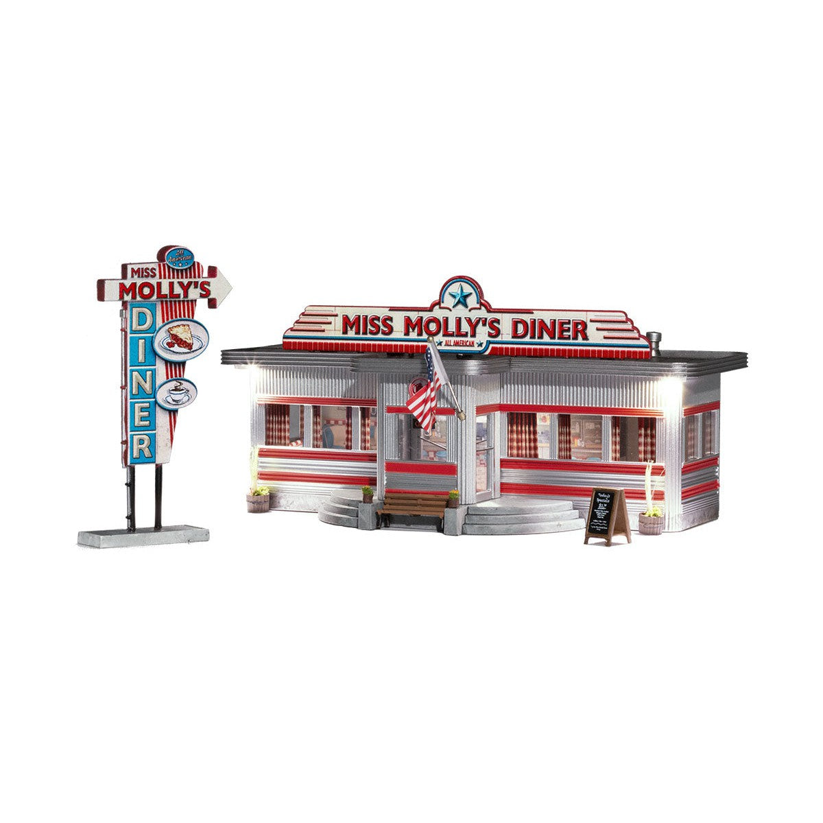 Woodland Scenics N Scale Miss Molly’s Diner Built and Ready