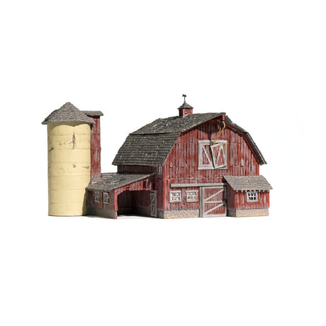 HO Built-N-Ready Old Weathered Barn LED Lighted - Fusion Scale Hobbies