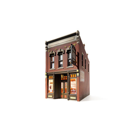 HO Built-N-Ready Sully's Tavern 2-Story Building LED Lighted - Fusion Scale Hobbies