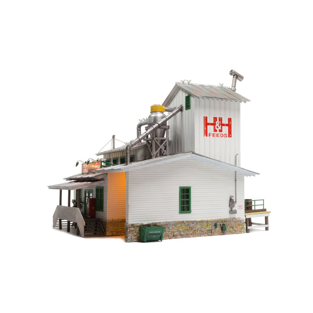 Woodland Scenics O Scale H&H Feed Mill Built and Ready