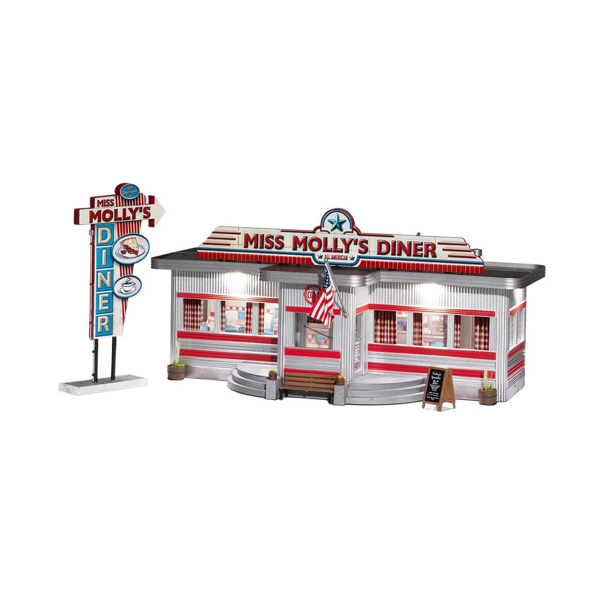 Woodland Scenics O Scale Miss Molly’s Diner Built and Ready