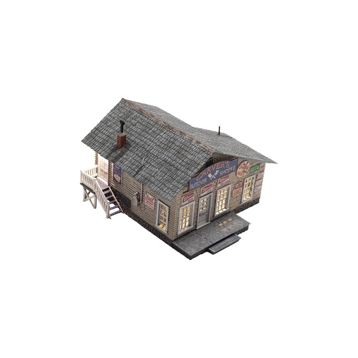 Woodland Scenics O Scale Carver’s Butcher Shoppe Built and Ready