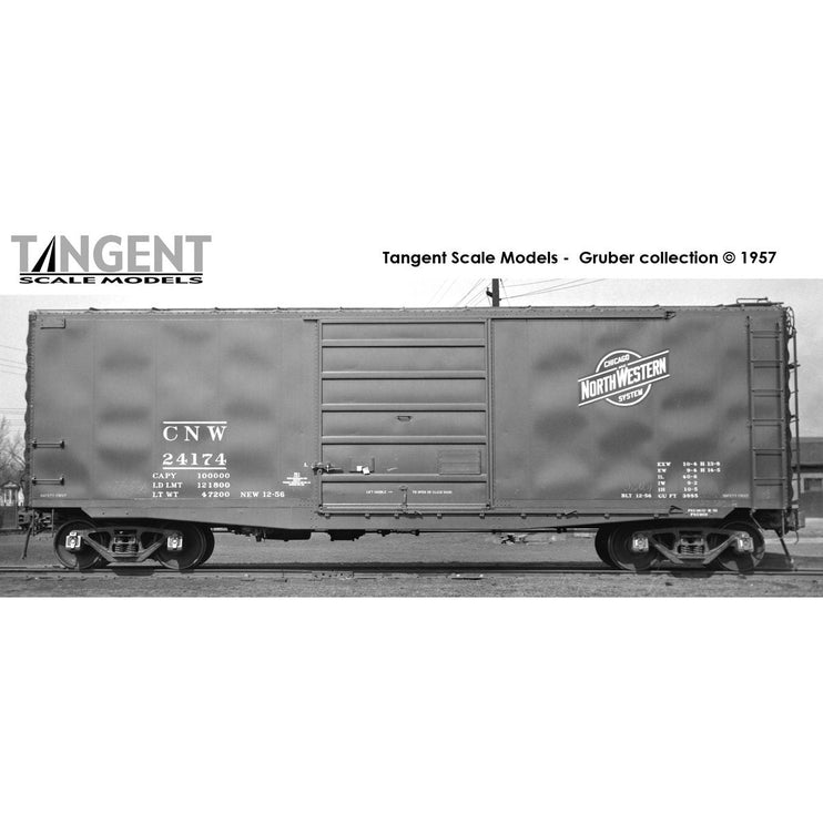 Tangent Chicago and North Western (C&NW) “Original 12-56” 40′ PS-1 9′ Door Boxcar #24149