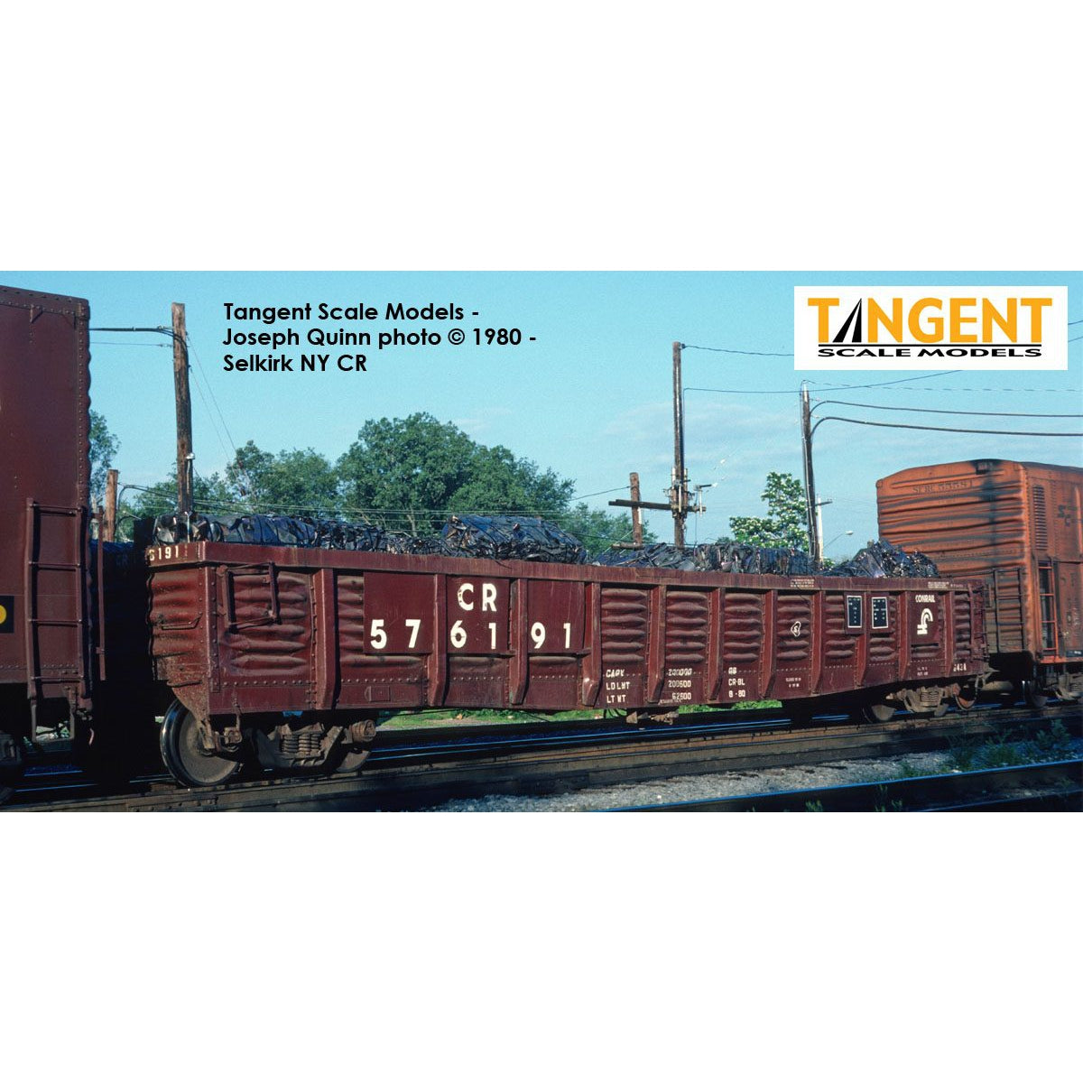 Tangent Conrail (CR) "G43A Repaint 1980" Mill Gondola #576156