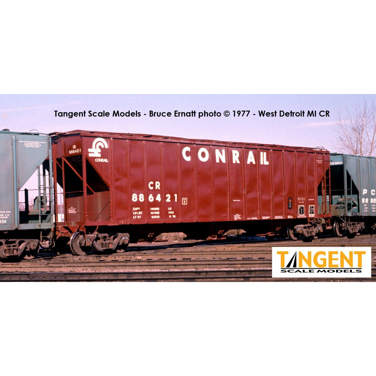 Tangent Conrail (CR) 959H "Repaint 1976" DSI 4700 Covered Hopper #886374