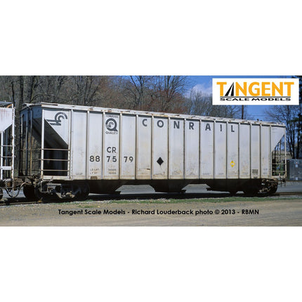 Tangent Conrail (CR) H51C "Quality Gray Repaint 1992" PC Samuel Rea Shops 4600 Covered Hopper #887549