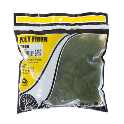 Woodland Scenics Poly Fiber Green 16 gram Bag