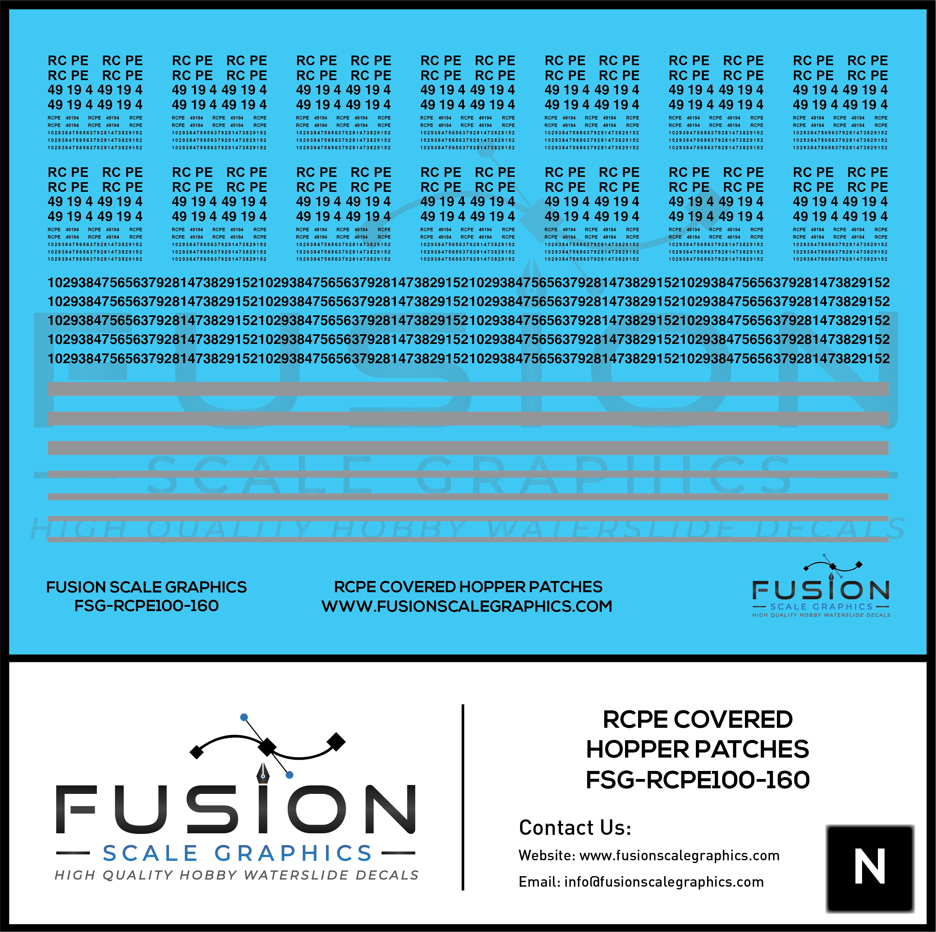 Amin Ricker Rcpe N Scale RCPE Covered Hopper Patch Decal Set – Fusion Scale Hobbies