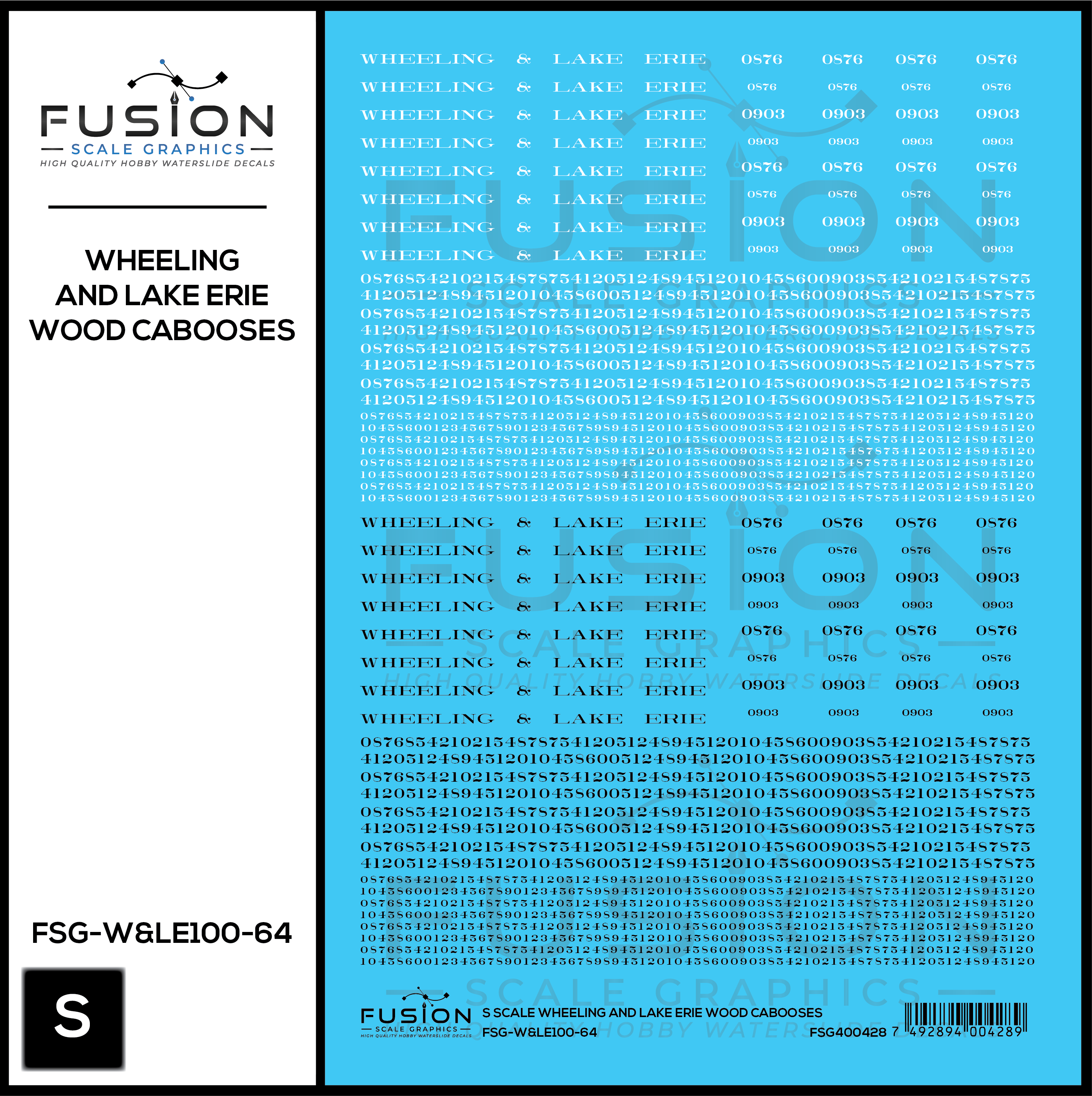 S Scale Wheeling & Lake Erie Wood Cabooses Decal Set – Fusion Scale Hobbies