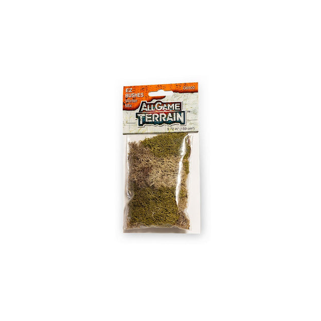 EZ Bushes - Winter Mix - Apply Winter Mix EZ Bushes right out of the package and onto your terrain feature, miniature base or gaming board