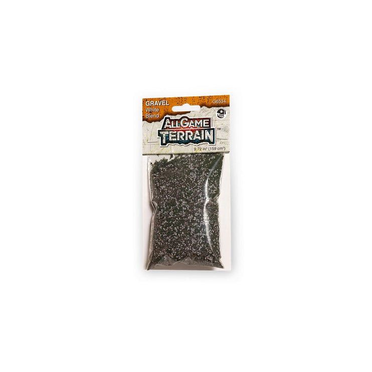 Gravel - White Blend - Use Gravel to represent loose rocks and turf on your miniature base or gaming board